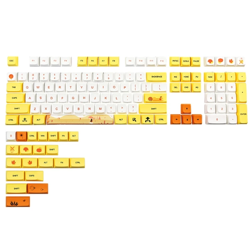 Autumn Rhyme 129 Keys XDA Profile PBT Keycaps DYE Sublimation For 61 64 87 104 108 Keys Cherry Mx Mechanical Keyboard 87HC
Autumn Rhyme 129 Keys XDA Profile PBT Keycaps DYE Sublimation For 61 64 87 104 108 Keys Cherry Mx Mechanical Keyboard 87HC