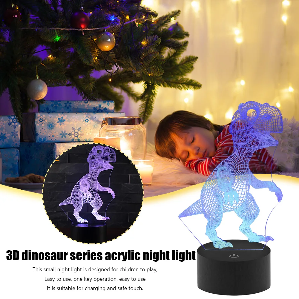 3D Dinosaur Night Light LED Colorful Animal Remote Control Touch Table Lamp Bedroom Bedside Decor Kids Children Birthday Gift
3D Dinosaur Night Light LED Colorful Animal Remote Control Touch Table Lamp Bedroom Bedside Decor Kids Children Birthday Gift
