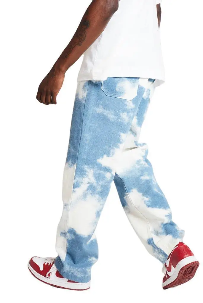 2021 New Men Grinding White Tie Dye Jeans Fashion Hip Hop Style Loose Denim Wide Leg Pants Street hipster trousers S-3XL
2021 New Men Grinding White Tie Dye Jeans Fashion Hip Hop Style Loose Denim Wide Leg Pants Street hipster trousers S-3XL