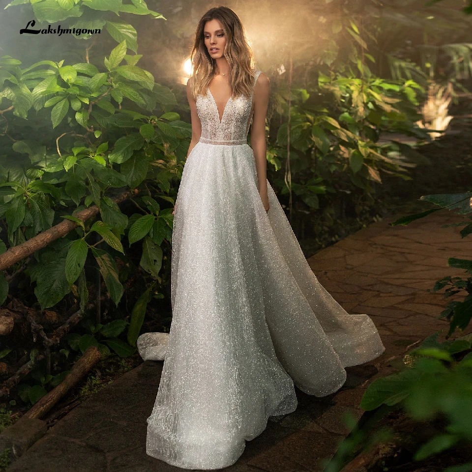 Lashmigown Sparkly Glitter Tulle Wedding Dress Open Back 2021 Vestido Novia Sirena Sexy Bridal Wedding Gowns Beading Corset
Lashmigown Sparkly Glitter Tulle Wedding Dress Open Back 2021 Vestido Novia Sirena Sexy Bridal Wedding Gowns Beading Corset