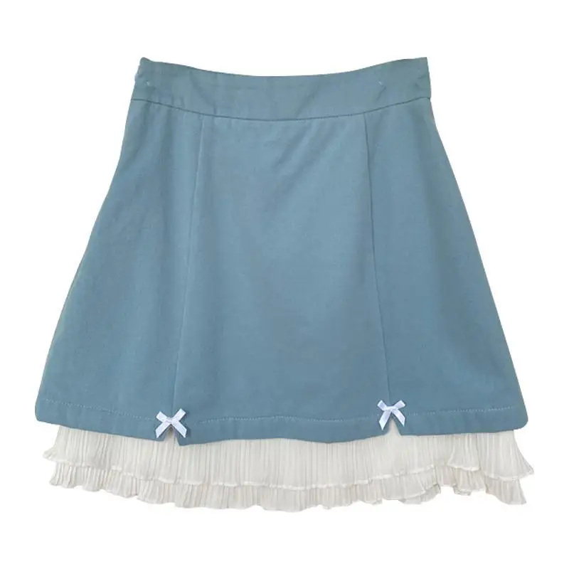 HOUZHOU Japanese Sweet Y2K Blue Pleated Mini Skirts for Women Summer Kawaii Cute Bow Patchwork High Waist Skirt Harajuku Clothes
HOUZHOU Japanese Sweet Y2K Blue Pleated Mini Skirts for Women Summer Kawaii Cute Bow Patchwork High Waist Skirt Harajuku Clothes