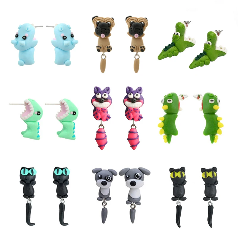 1 Pair Cute Animal Bite Earring Cartoon Soft Clay Animal Earrings Tyrannosaurus Bite Earrings Dinosaur Earrings Party Fun Gifts
1 Pair Cute Animal Bite Earring Cartoon Soft Clay Animal Earrings Tyrannosaurus Bite Earrings Dinosaur Earrings Party Fun Gifts