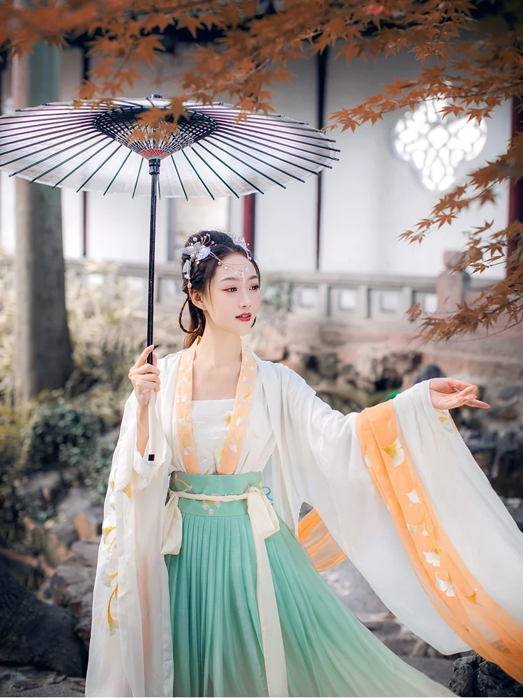 Embroidered Hanfu women Chinese traditional costume classic stage dance Movie TV drama summer Hanfu set fairy skirt ginkgo style
Embroidered Hanfu women Chinese traditional costume classic stage dance Movie TV drama summer Hanfu set fairy skirt ginkgo style