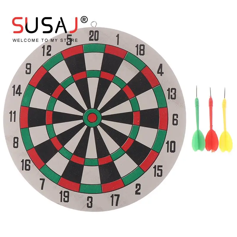 

Diameter 29.5cm Darts Target +3 Darts Wall-mounted Two-sided Dual-use Thick Foam Toy Dart Board Suit