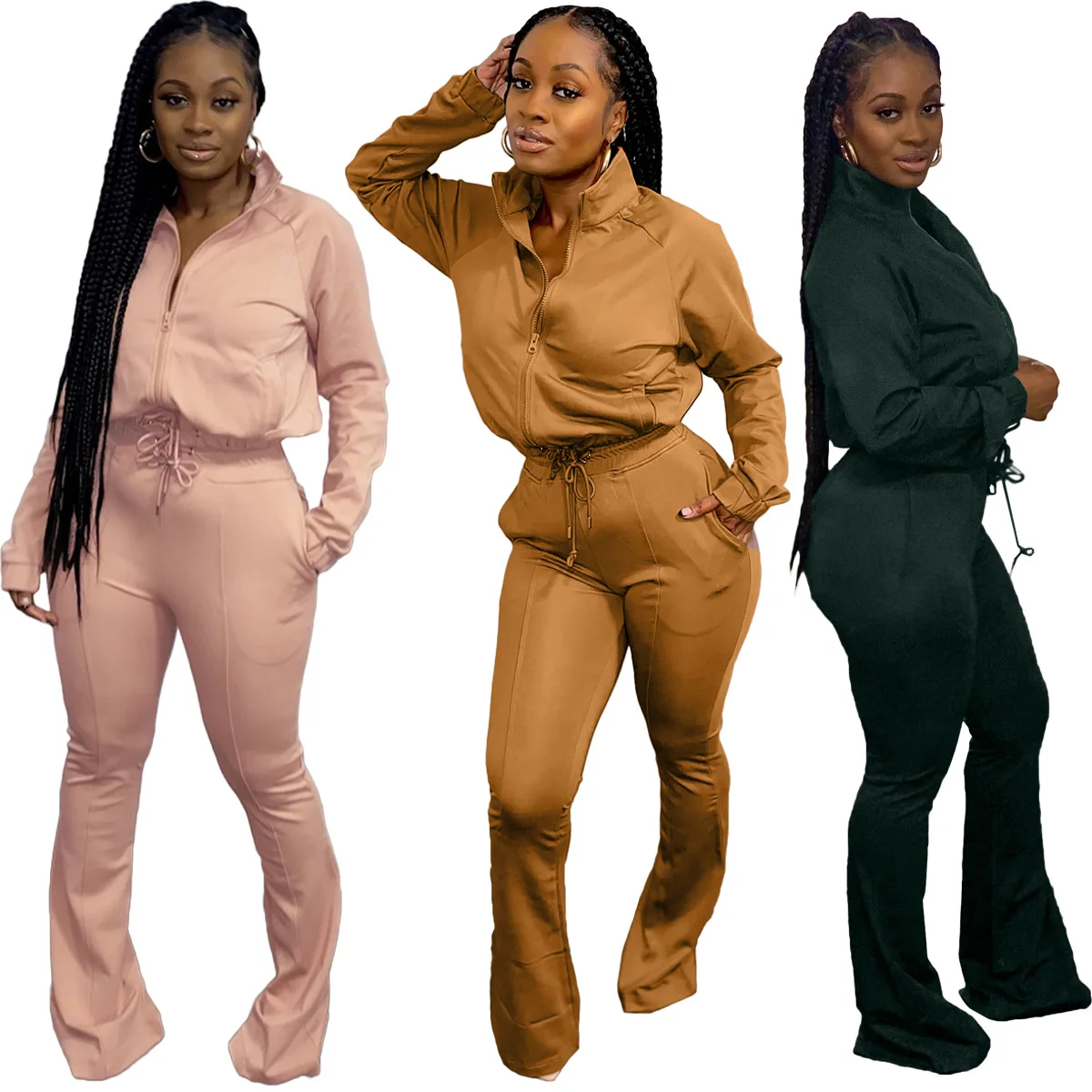 New 2021 Fall Custom Solid Color Sports Casual Women Zipper Sport Tracksuit Pant Two Piece Sets crewneck sweatshirt
New 2021 Fall Custom Solid Color Sports Casual Women Zipper Sport Tracksuit Pant Two Piece Sets crewneck sweatshirt