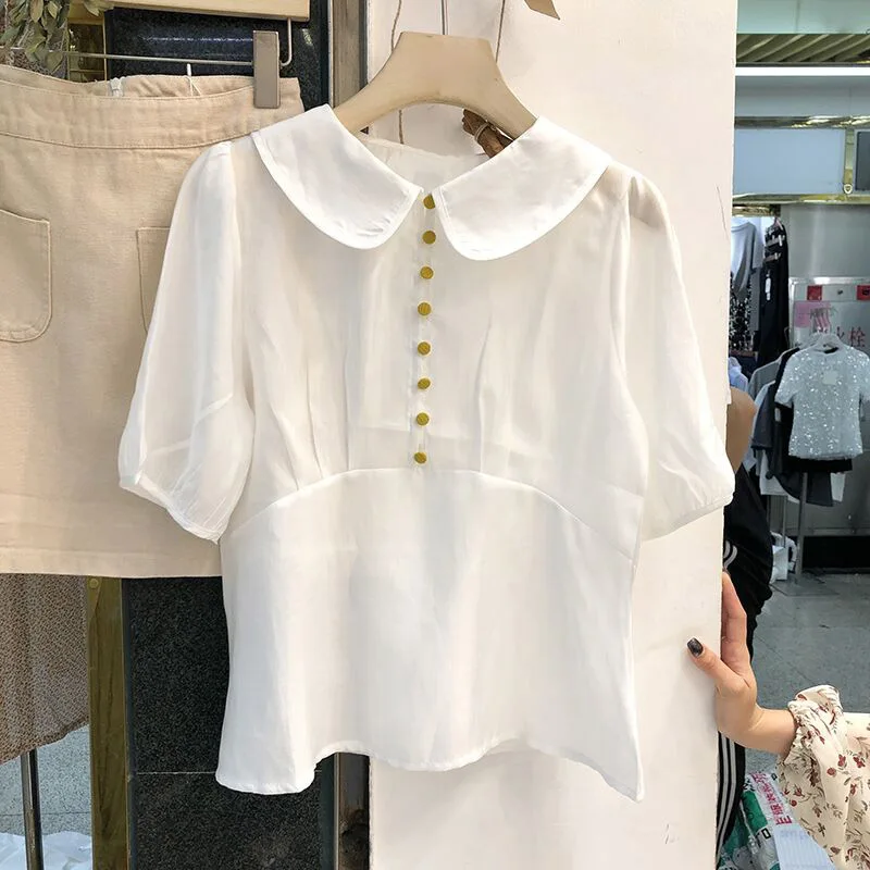 Корейский топ Dongdaemun для женщин, облегающий кукольный Топ для весны и лета 2021, новая однотонная свежая универсальная рубашка с пышными рукав...
Корейский топ Dongdaemun для женщин, облегающий кукольный Топ для весны и лета 2021, новая однотонная свежая универсальная рубашка с пышными рукав...
