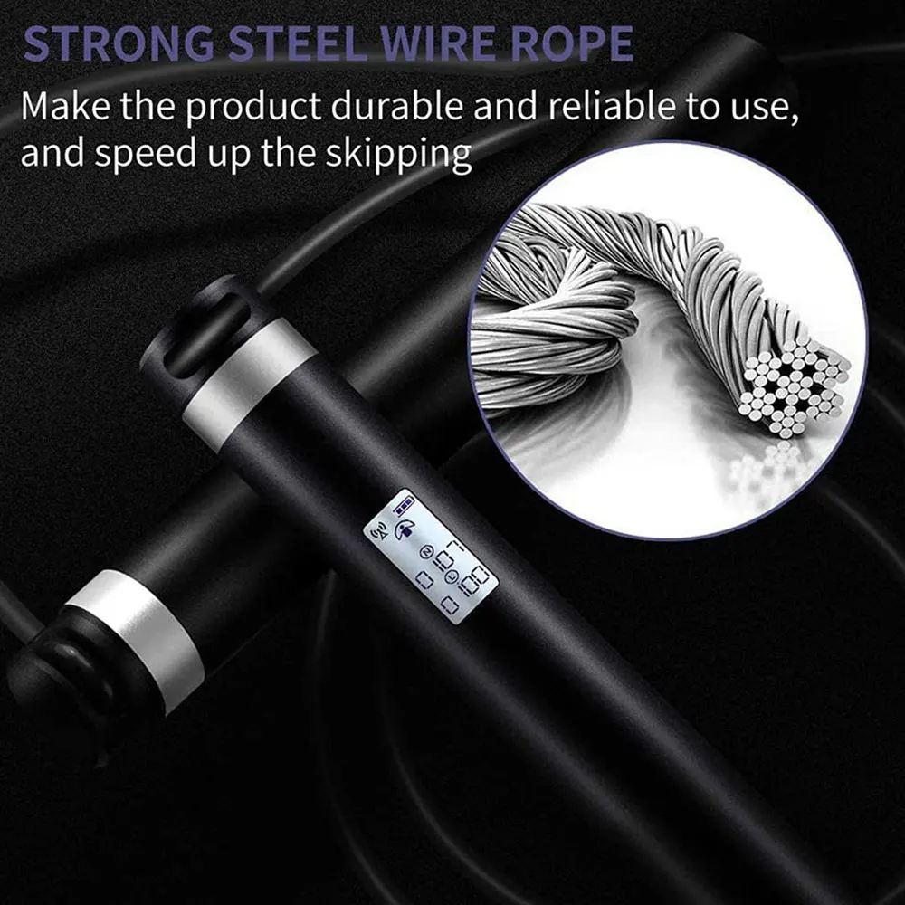 Electronic Skipping Rope Smart Digital APP Bluetooth Skip Rope Calorie Consumption Fitness Body Building Exercise Jumping Rope
Electronic Skipping Rope Smart Digital APP Bluetooth Skip Rope Calorie Consumption Fitness Body Building Exercise Jumping Rope