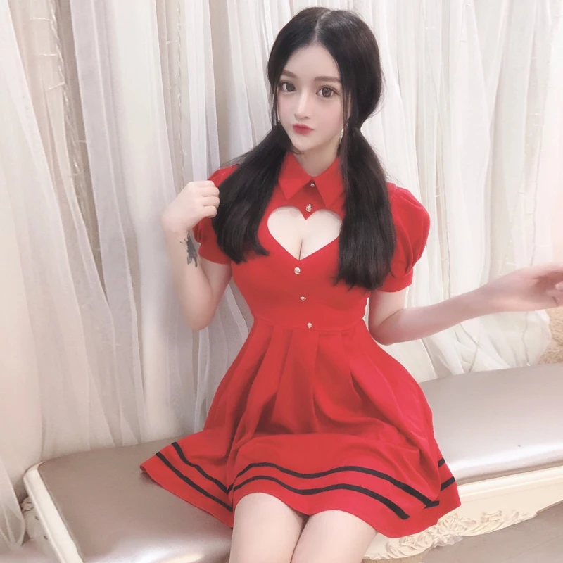 Sexy Gothic Dress For Women Fashion Autumn Temperament Harajuku Black Red Heart Sweet Kawaii Mini Dresses Female Japanese Style
Sexy Gothic Dress For Women Fashion Autumn Temperament Harajuku Black Red Heart Sweet Kawaii Mini Dresses Female Japanese Style
