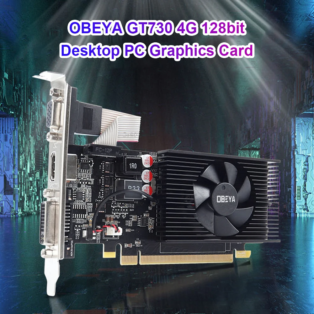 Оригинальная игровая видеокарта OBEYA GT730, 4 Гб, 1600 бит, МГц, графическая карта для настольного ПК, графическая карта для компьютера
Оригинальная игровая видеокарта OBEYA GT730, 4 Гб, 1600 бит, МГц, графическая карта для настольного ПК, графическая карта для компьютера