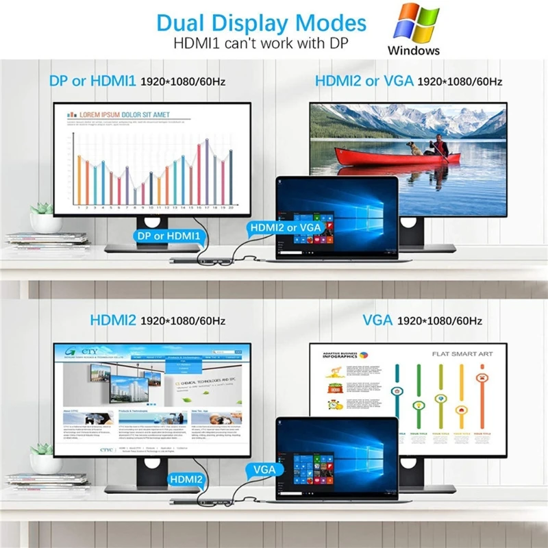 12-In-1 USB Type-C Hub to Dual Rj45 Multi USB 3.0 Power Adapter Docking Station for Laptop Support Pd Transmission
12-In-1 USB Type-C Hub to Dual Rj45 Multi USB 3.0 Power Adapter Docking Station for Laptop Support Pd Transmission