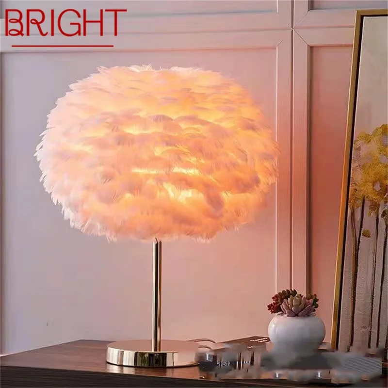 BRIGHT Creative Table Lamps Feather Desk Lighting Contemporary for Living Room Bed Room Decoration
BRIGHT Creative Table Lamps Feather Desk Lighting Contemporary for Living Room Bed Room Decoration
