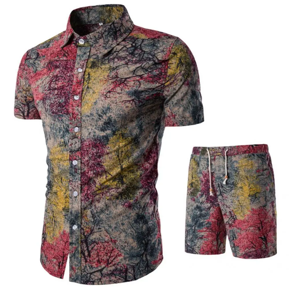 Outfit Trendy Men Floral Print Button Tracksuit Streetwear Beach Shirt Set Short Sleeve for Home
Outfit Trendy Men Floral Print Button Tracksuit Streetwear Beach Shirt Set Short Sleeve for Home