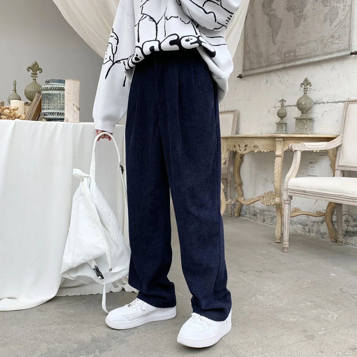 2021 зимние мужские свободные прямые брюки-карго, винтажные вельветовые тканевые свободные утепленные мешковатые брюки стандартного размер... 
2021 зимние мужские свободные прямые брюки-карго, винтажные вельветовые тканевые свободные утепленные мешковатые брюки стандартного размер...