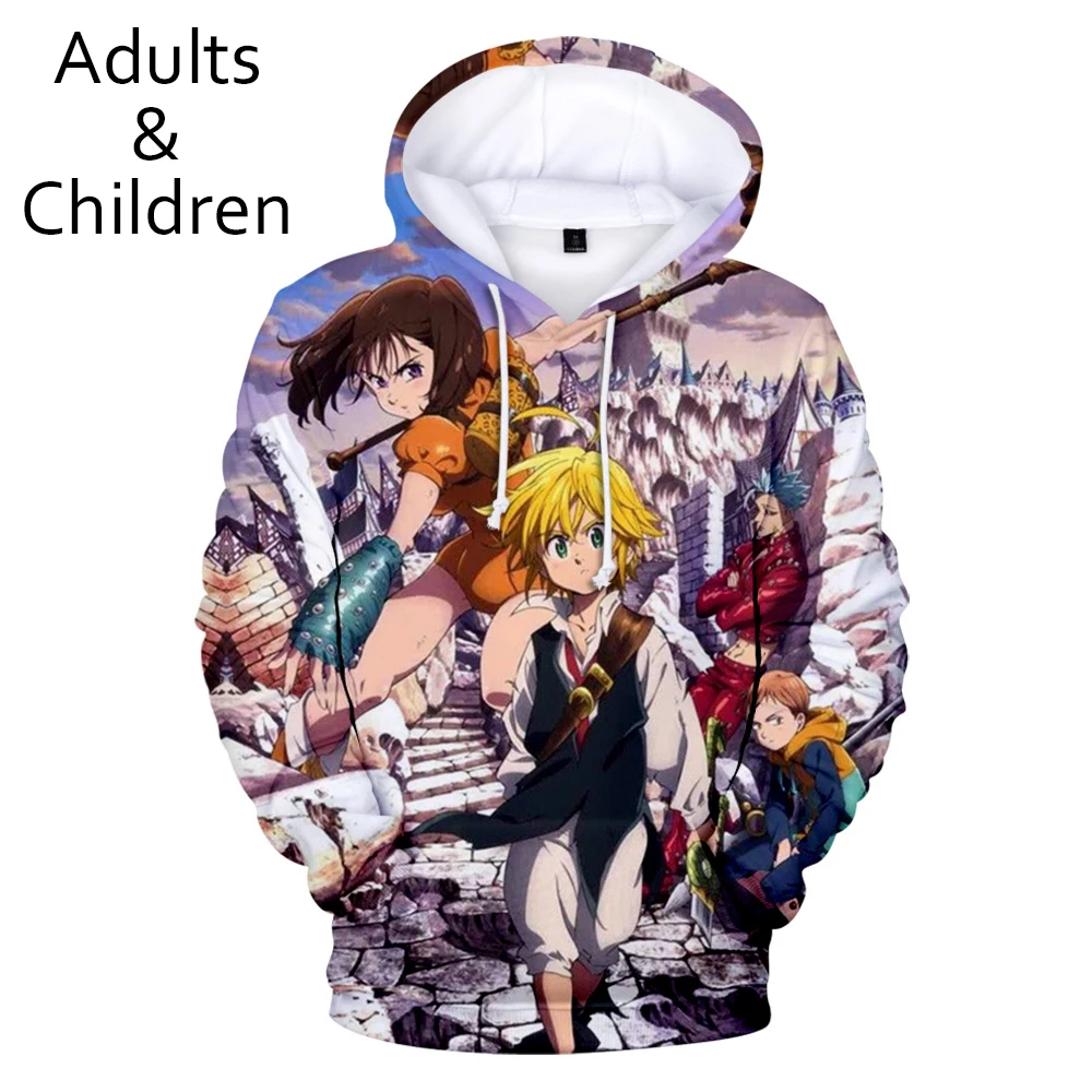 Толстовка с капюшоном для мальчиков и девочек, Модный свитшот с 3D рисунком семи смертных грехов, пуловер с капюшоном для детей, на осень
Толстовка с капюшоном для мальчиков и девочек, Модный свитшот с 3D рисунком семи смертных грехов, пуловер с капюшоном для детей, на осень