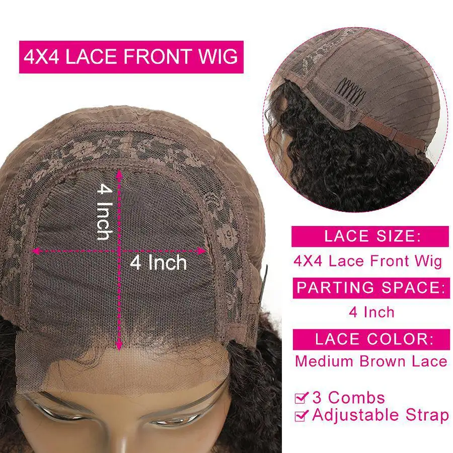 Glueless Wigs Curly Wave Lace Front Wigs Long Deep Wave Wigs for Black Women Unprocessed Virgin Human Hair with Baby Hair 4x4 La
Glueless Wigs Curly Wave Lace Front Wigs Long Deep Wave Wigs for Black Women Unprocessed Virgin Human Hair with Baby Hair 4x4 La