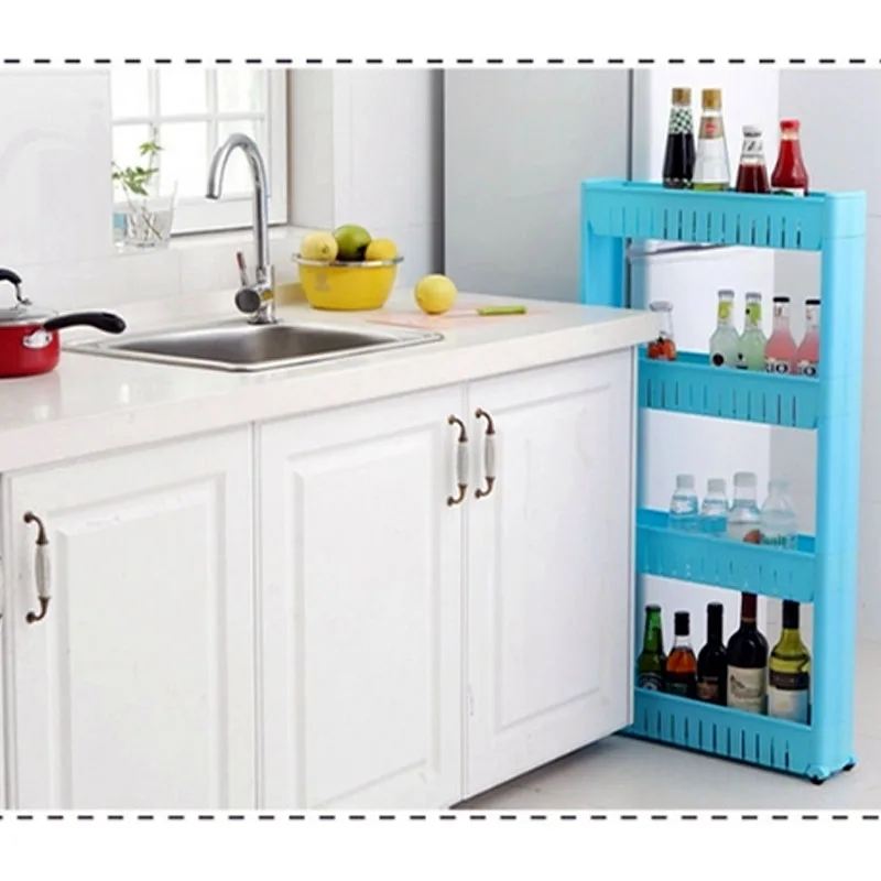 Kitchen Storage Rack Fridge Side Shelf 2/3/4 Layer Removable With Wheels Bathroom Organizer Shelf Gap Holder Plastic seam shelf
Kitchen Storage Rack Fridge Side Shelf 2/3/4 Layer Removable With Wheels Bathroom Organizer Shelf Gap Holder Plastic seam shelf