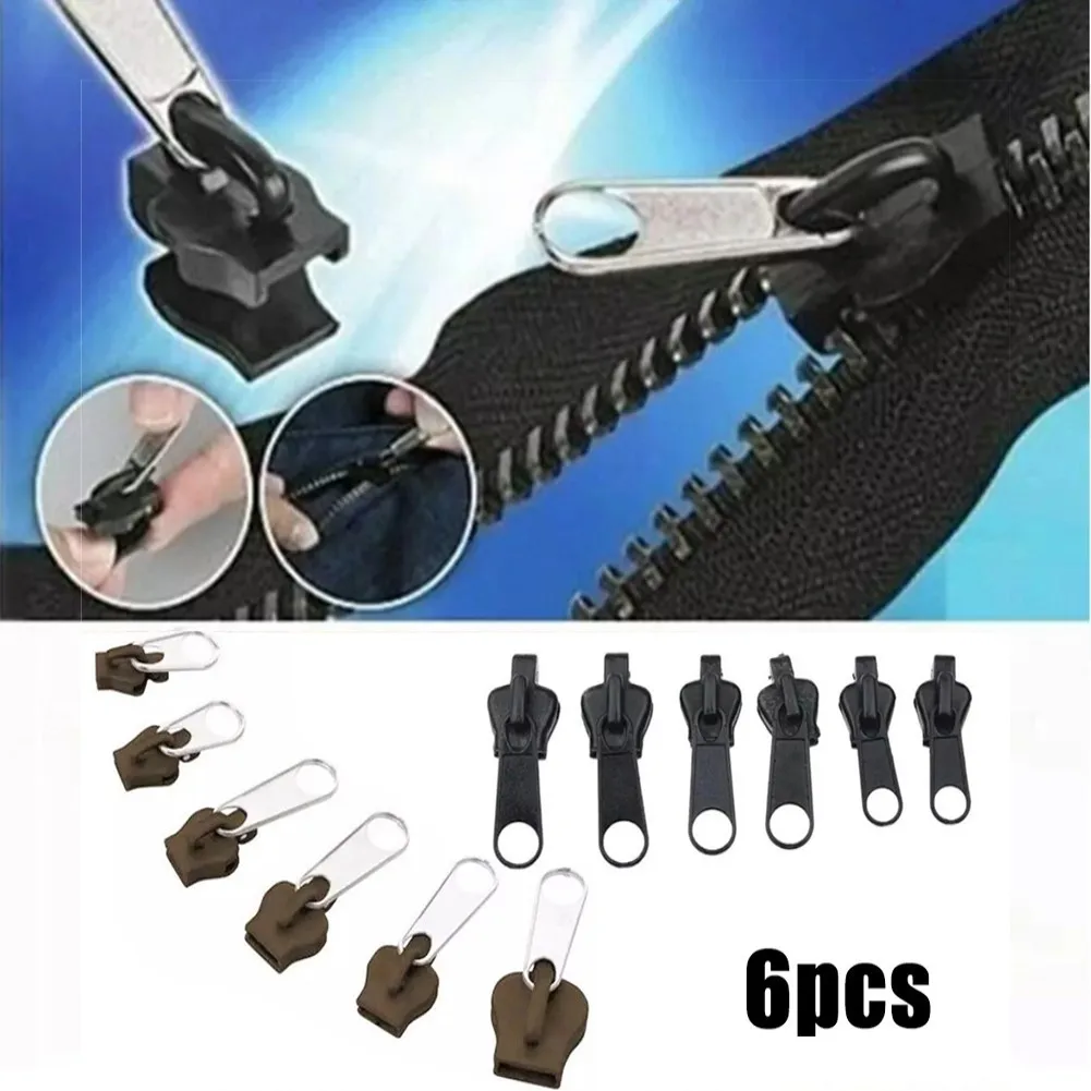 6Pcs Instant Zippers Plastic Pull Lock Repair Kit Zip Sliders Spirals Zipper Head For Sewing Clothes Fasten Accessories
6Pcs Instant Zippers Plastic Pull Lock Repair Kit Zip Sliders Spirals Zipper Head For Sewing Clothes Fasten Accessories