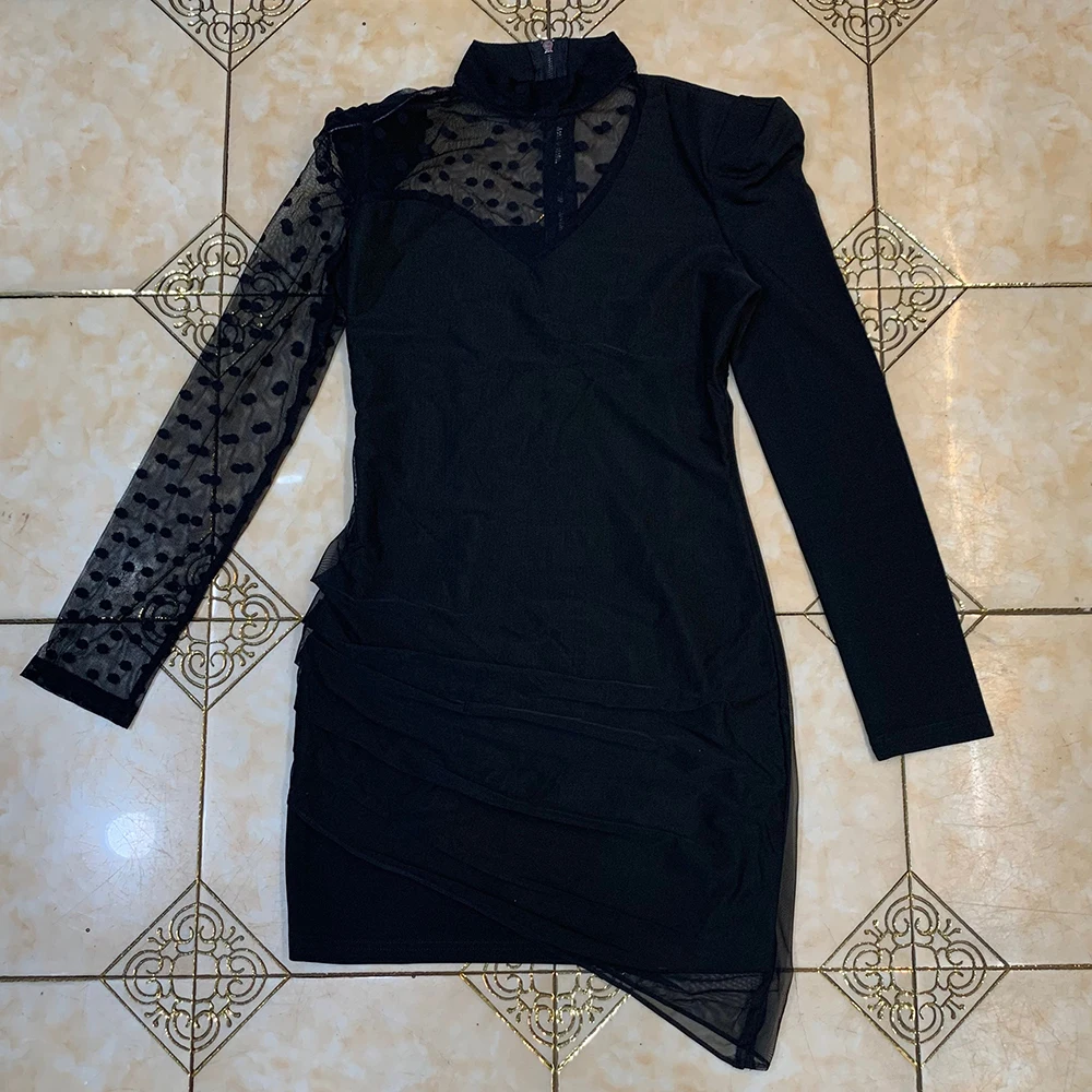 Ocstrade Sexy Mesh Dots Strapless Bodycon Dress 2020 Autumn Winter Women Long Sleeve Black Bodycon Dress Club Night Party Dress
Ocstrade Sexy Mesh Dots Strapless Bodycon Dress 2020 Autumn Winter Women Long Sleeve Black Bodycon Dress Club Night Party Dress