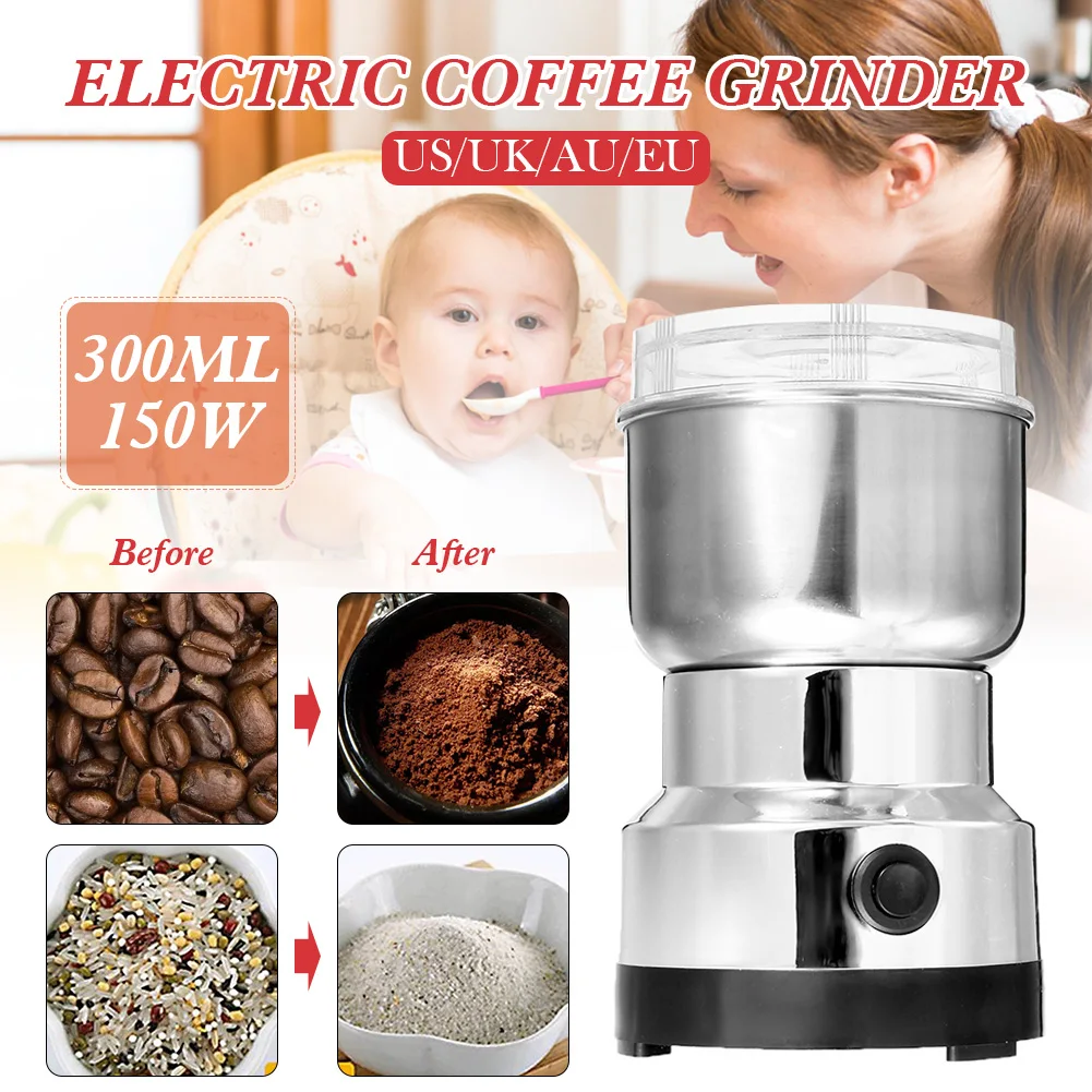 Electric Coffee Grinder Electric Kitchen Cereals Nuts Beans Grains Grinder Machine Multifunctional Home Cafe For Home And Office
Electric Coffee Grinder Electric Kitchen Cereals Nuts Beans Grains Grinder Machine Multifunctional Home Cafe For Home And Office
