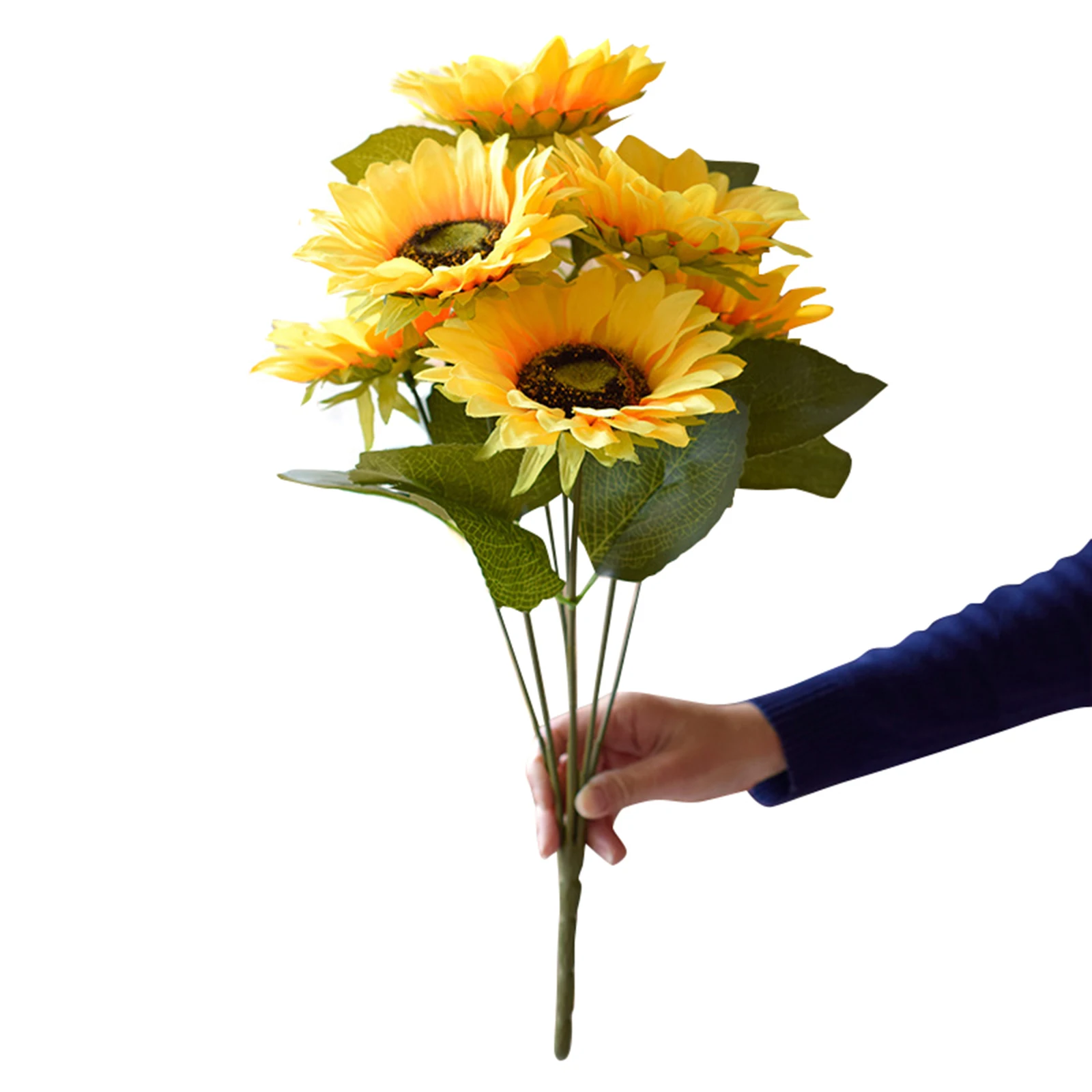7 Heads Artificial Sunflower for Home Party Decoration Wedding Decor Bride Holding Flowers DIY Handicrafts