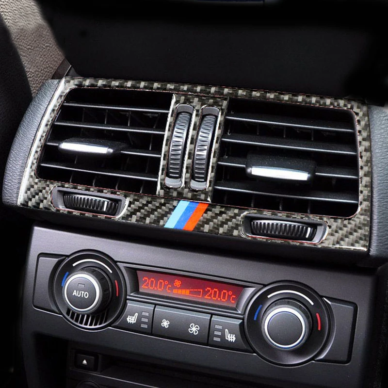 Carbon Fiber Car Center Console Air conditioning vent decorative frame air outlet Cover trim Stickers for BMW E70 E71 X5 X6
Carbon Fiber Car Center Console Air conditioning vent decorative frame air outlet Cover trim Stickers for BMW E70 E71 X5 X6