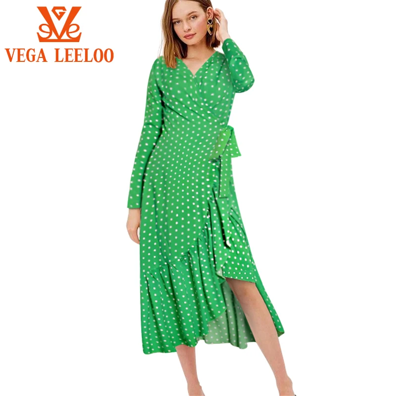 2021 Summer Plus Size 3XL Polka Dots Elegant Green Color Women Beach Dress Long Sleeve Clothes
2021 Summer Plus Size 3XL Polka Dots Elegant Green Color Women Beach Dress Long Sleeve Clothes