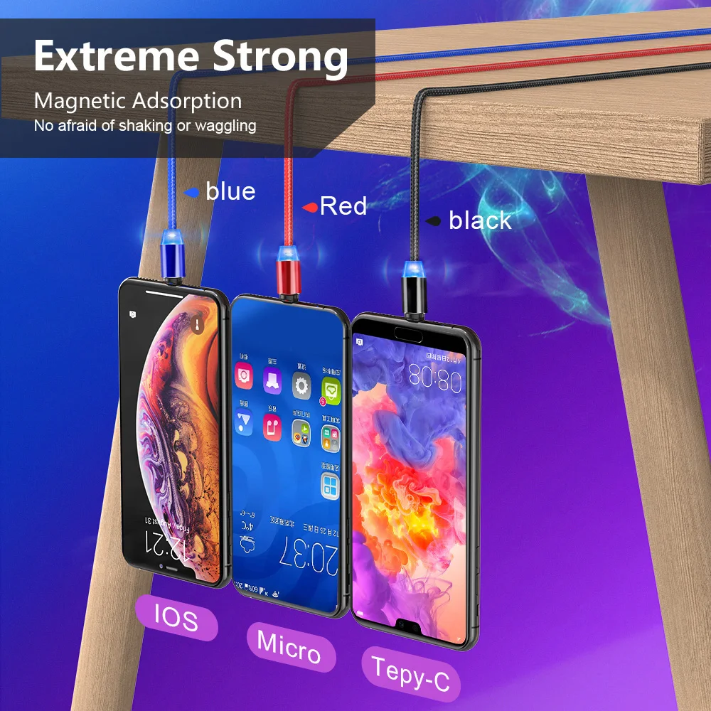 Магнитный кабель USB Type-C 1 м для Iphone 11 X XR 7 Samsung Xiaomi | Мобильные телефоны и аксессуары