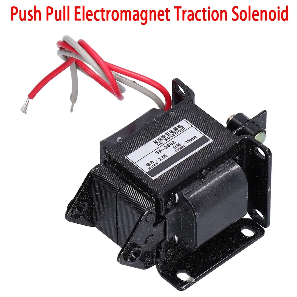 Push Pull Electromagnet Traction Solenoid 2.0N Suction 15mm Stroke SA‑2602 AC220V Tractive Type Solenoid Electromagnet
Push Pull Electromagnet Traction Solenoid 2.0N Suction 15mm Stroke SA‑2602 AC220V Tractive Type Solenoid Electromagnet