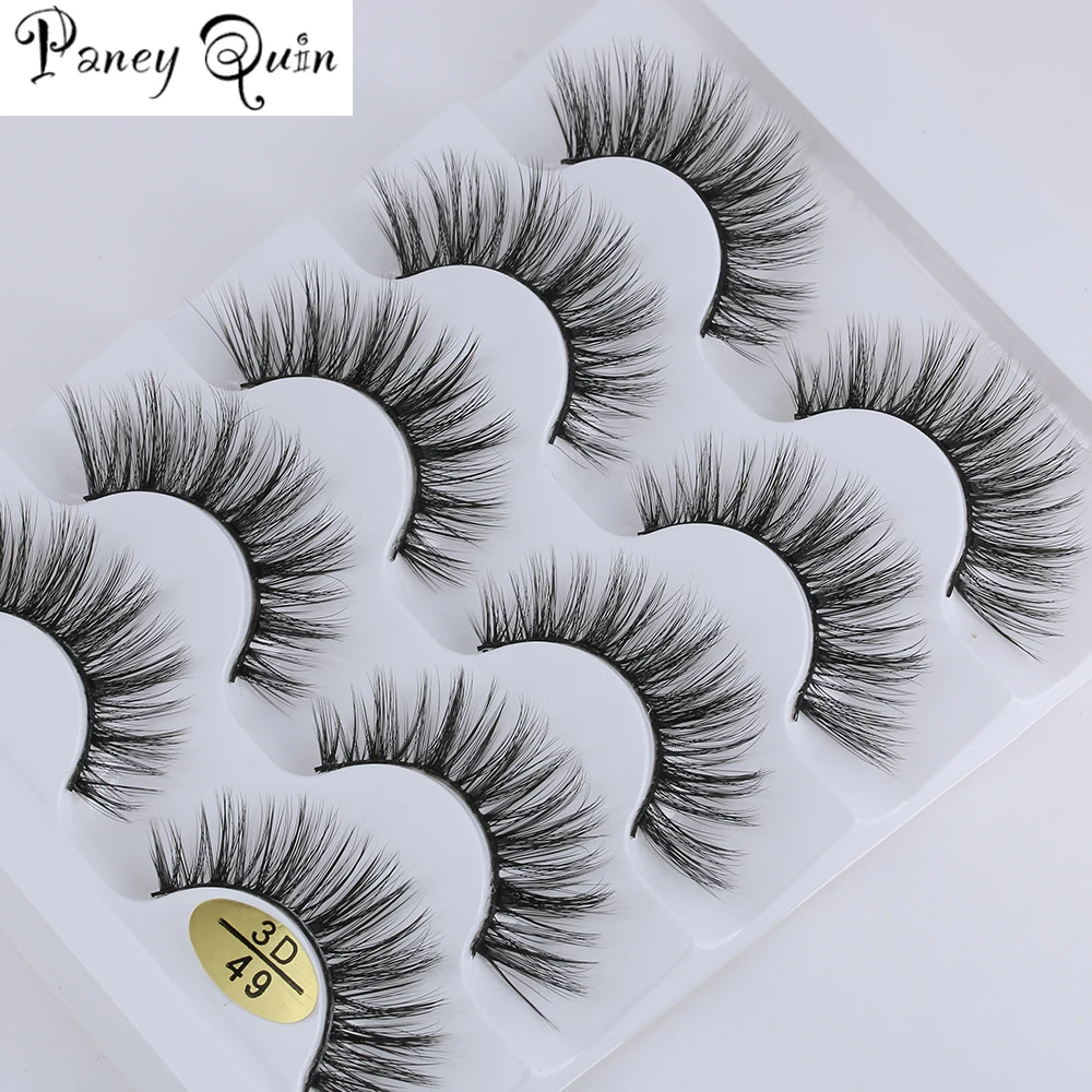 5 Pairs/set 3D Faux Mink Hair False makeup Eyelashes Handmade Wispies Fluffies Drama Eyelashes Natural Long Soft Black Lashes
5 Pairs/set 3D Faux Mink Hair False makeup Eyelashes Handmade Wispies Fluffies Drama Eyelashes Natural Long Soft Black Lashes