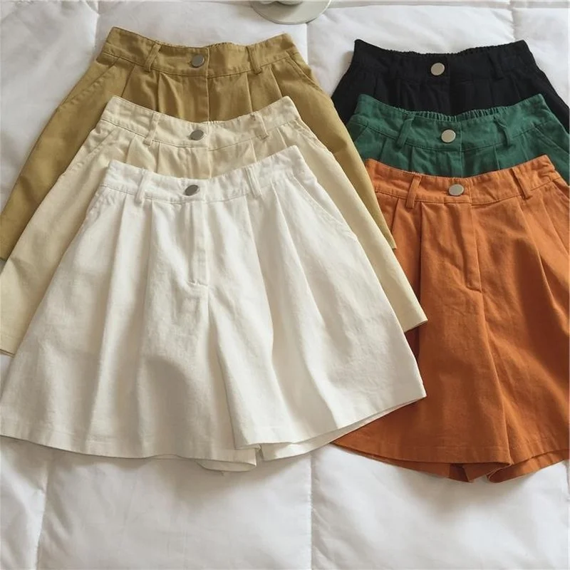 High Waist A Line Wide Leg Shorts Solid Color Wild Thin Loose Hot Pants Women Summer Streetwear
High Waist A Line Wide Leg Shorts Solid Color Wild Thin Loose Hot Pants Women Summer Streetwear