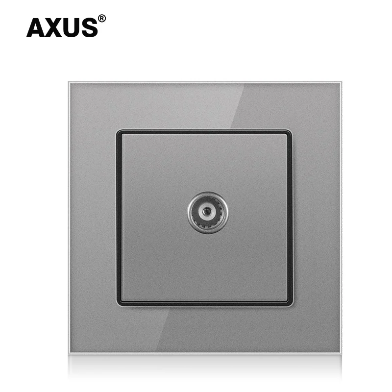 

AXUS Luxury Utp Cat5 компьютерная розетка для передачи данных CATV RJ11 Телефонная настенная розетка RJ45 Com розетка кристаллическая закаленная стеклянна...