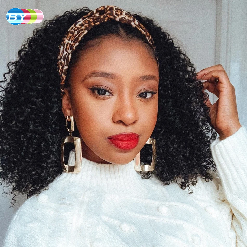 Afro Kinky Curly head band wigs perruque cheveux humainwig with headband attached Natural Color BY For Black Women Human Hair
Afro Kinky Curly head band wigs perruque cheveux humainwig with headband attached Natural Color BY For Black Women Human Hair