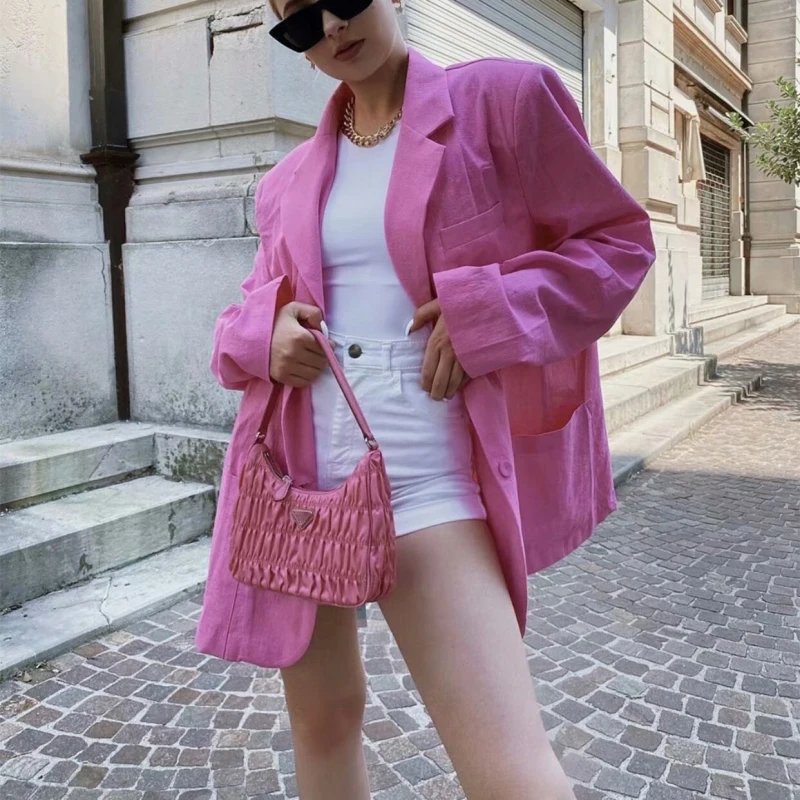 Nice Casual Woman Pink Oversized Cotton Jackets New Spring Vogue Ladies Soft Loose Outwear Female Sweet Cool StreetWear Coats
Nice Casual Woman Pink Oversized Cotton Jackets New Spring Vogue Ladies Soft Loose Outwear Female Sweet Cool StreetWear Coats