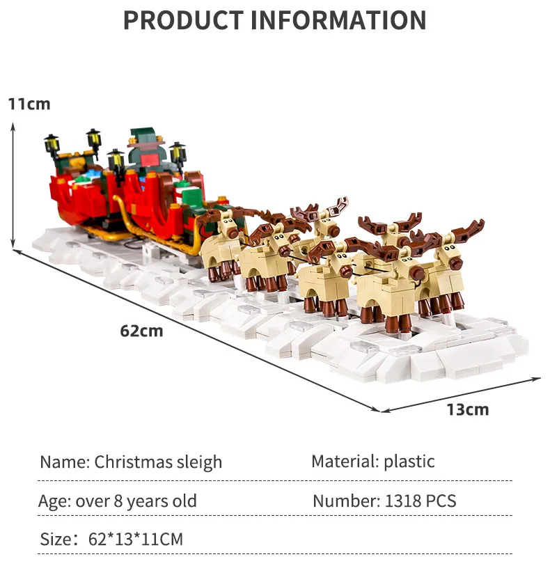MOULD KING Building Blocks Creative Toys The Christmas Santas Sleigh Model Assembly Bricks Kids Educational Toys Christmas Gifts
MOULD KING Building Blocks Creative Toys The Christmas Santas Sleigh Model Assembly Bricks Kids Educational Toys Christmas Gifts