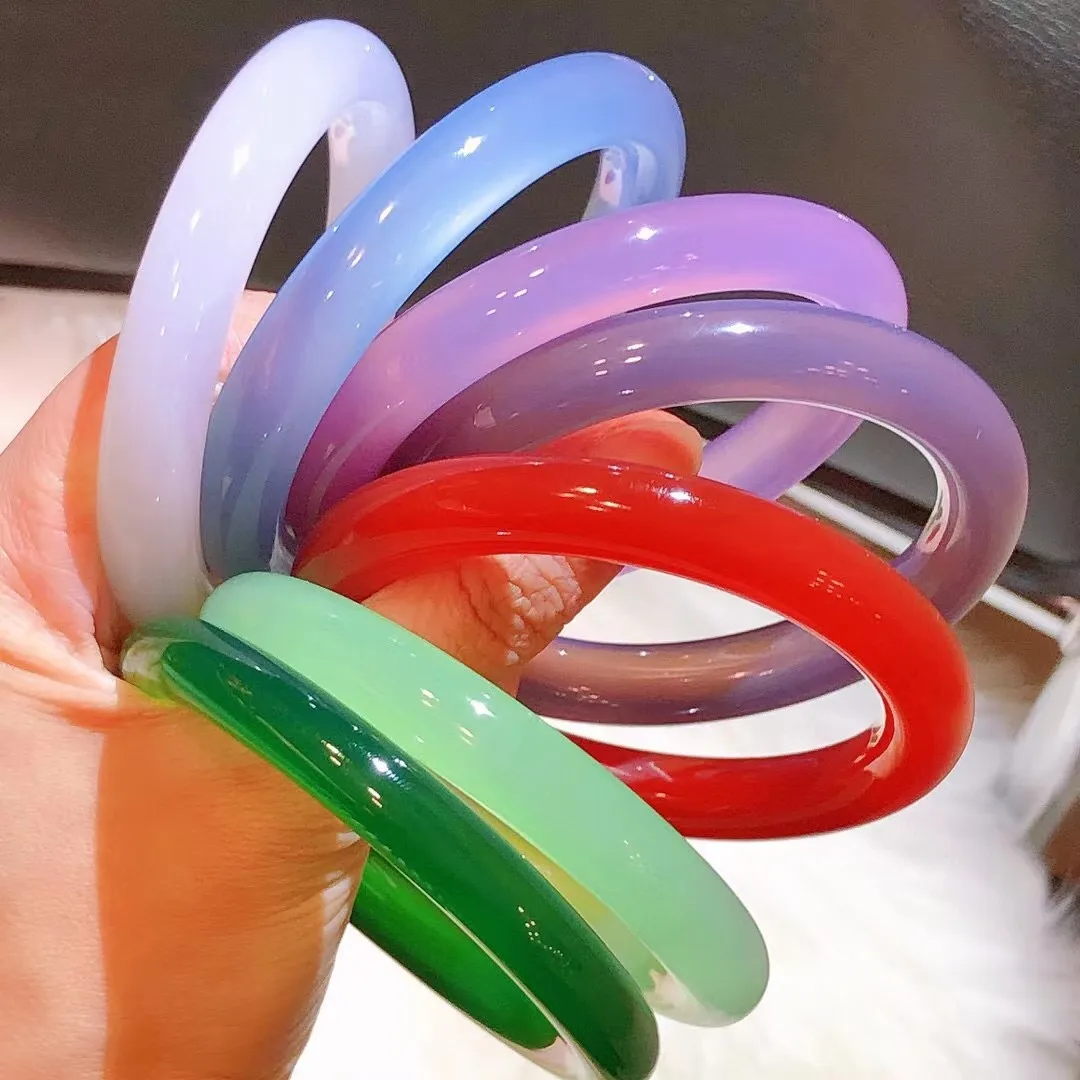 Send Certificate Seven-color Natural Jade Bangle Women Healing Gemstone Jewelry Red Blue Violet Fruit Green Chalcedony Bangles
Send Certificate Seven-color Natural Jade Bangle Women Healing Gemstone Jewelry Red Blue Violet Fruit Green Chalcedony Bangles
