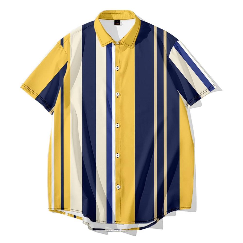 Hawaiian Beach Vacation Shirt Men's Shirt Striped 3D Men's Casual Loose Short-Sleeved Men's Trendy Shirt
Hawaiian Beach Vacation Shirt Men's Shirt Striped 3D Men's Casual Loose Short-Sleeved Men's Trendy Shirt