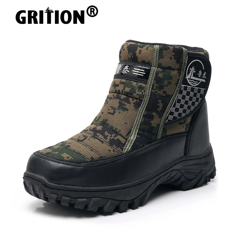 GRITION Men Hiking Boots Winter Fashion Non Slip Women Snow Short Tube Boots Anti Wear Outdoor Sports Cotton Shoes 2021 New 
GRITION Men Hiking Boots Winter Fashion Non Slip Women Snow Short Tube Boots Anti Wear Outdoor Sports Cotton Shoes 2021 New