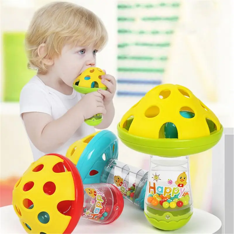 Baby Non-toxic Comforting Baby Teether Toys Mushroom Hand Jingle Shaking Bell Baby Rattles Toys Music Handbell Kids
Baby Non-toxic Comforting Baby Teether Toys Mushroom Hand Jingle Shaking Bell Baby Rattles Toys Music Handbell Kids