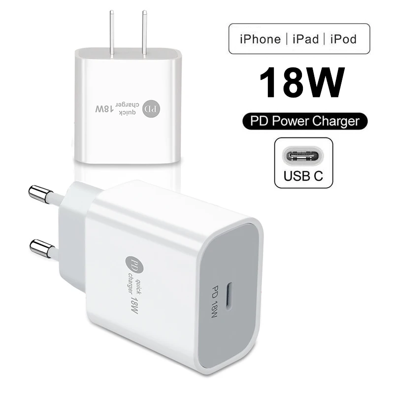 Адаптер питания PD 18 Вт для apple iPhone 12 Pro Max Mini USB-C C2L быстрое зарядное устройство типа