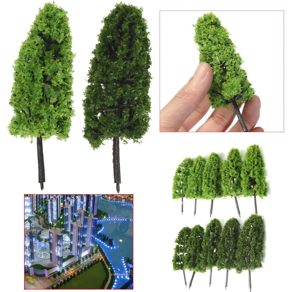 20x Model Train Railway Scenery Building Dark/Light Green Tree Models HO Z Scale Layout for Diorama Wargame Model Building Trees
20x Model Train Railway Scenery Building Dark/Light Green Tree Models HO Z Scale Layout for Diorama Wargame Model Building Trees