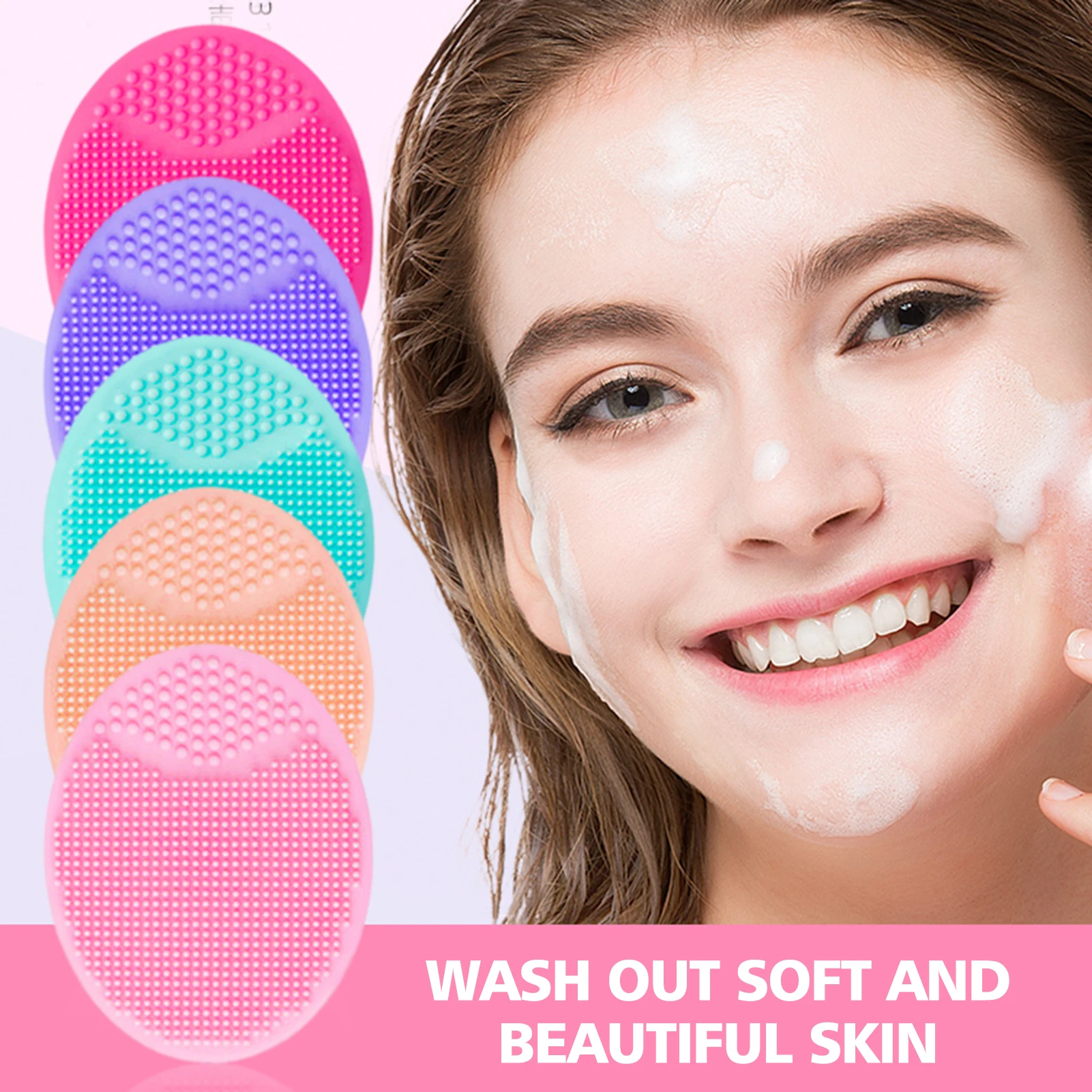 Silicone Face Cleansing Brush Mini Wash Facial Massage Exfoliating Cleansing Pad Soft Deep Face Pore Cleanser Skin Care Tool
Silicone Face Cleansing Brush Mini Wash Facial Massage Exfoliating Cleansing Pad Soft Deep Face Pore Cleanser Skin Care Tool