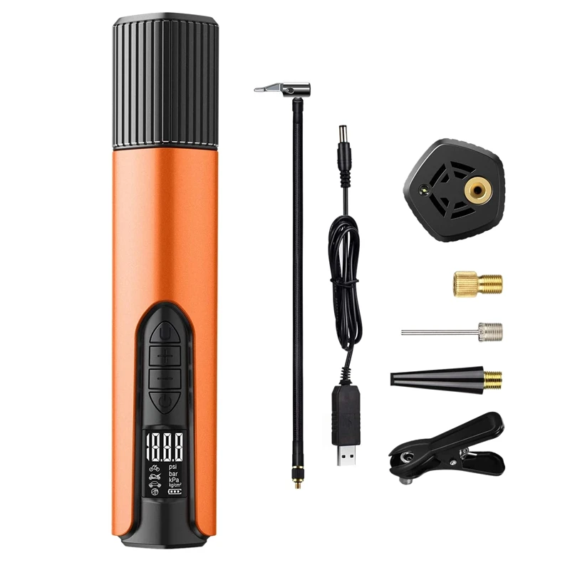 Air Compressor,Protable Wireless Air Pump 150Psi 2000 MAh Hand Held Inflator with LCD Dispaly LED Light for Car Bicycle
Air Compressor,Protable Wireless Air Pump 150Psi 2000 MAh Hand Held Inflator with LCD Dispaly LED Light for Car Bicycle
