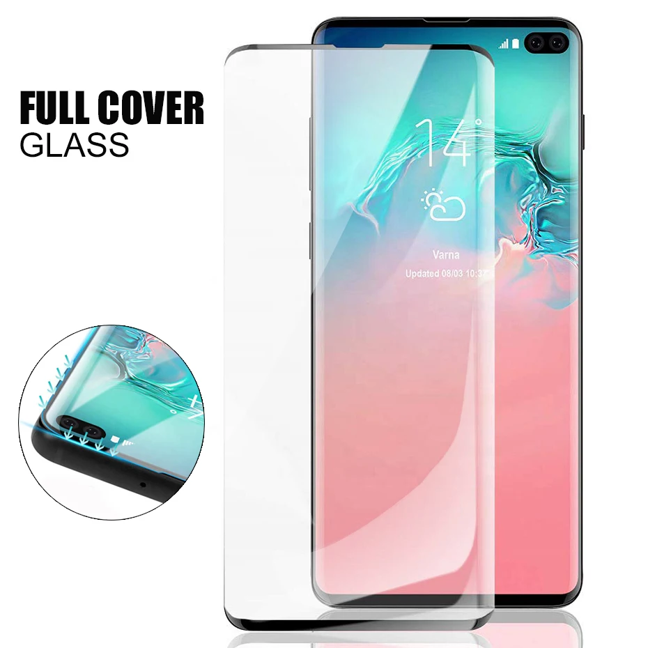 

9H Full Cover Curved Tempered Glass For Samsung Galaxy Note 10 9 8 S9 S8 S10 Plus Screen Protector For Samsung S7 Edge S10e Film