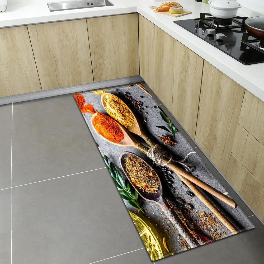 Spices Pattern Kitchen Mat Home Entrance Doormat Bedroom Living Room Floor Decoration Carpet Hallway Bathroom Anti-Slip Long Rug
Spices Pattern Kitchen Mat Home Entrance Doormat Bedroom Living Room Floor Decoration Carpet Hallway Bathroom Anti-Slip Long Rug