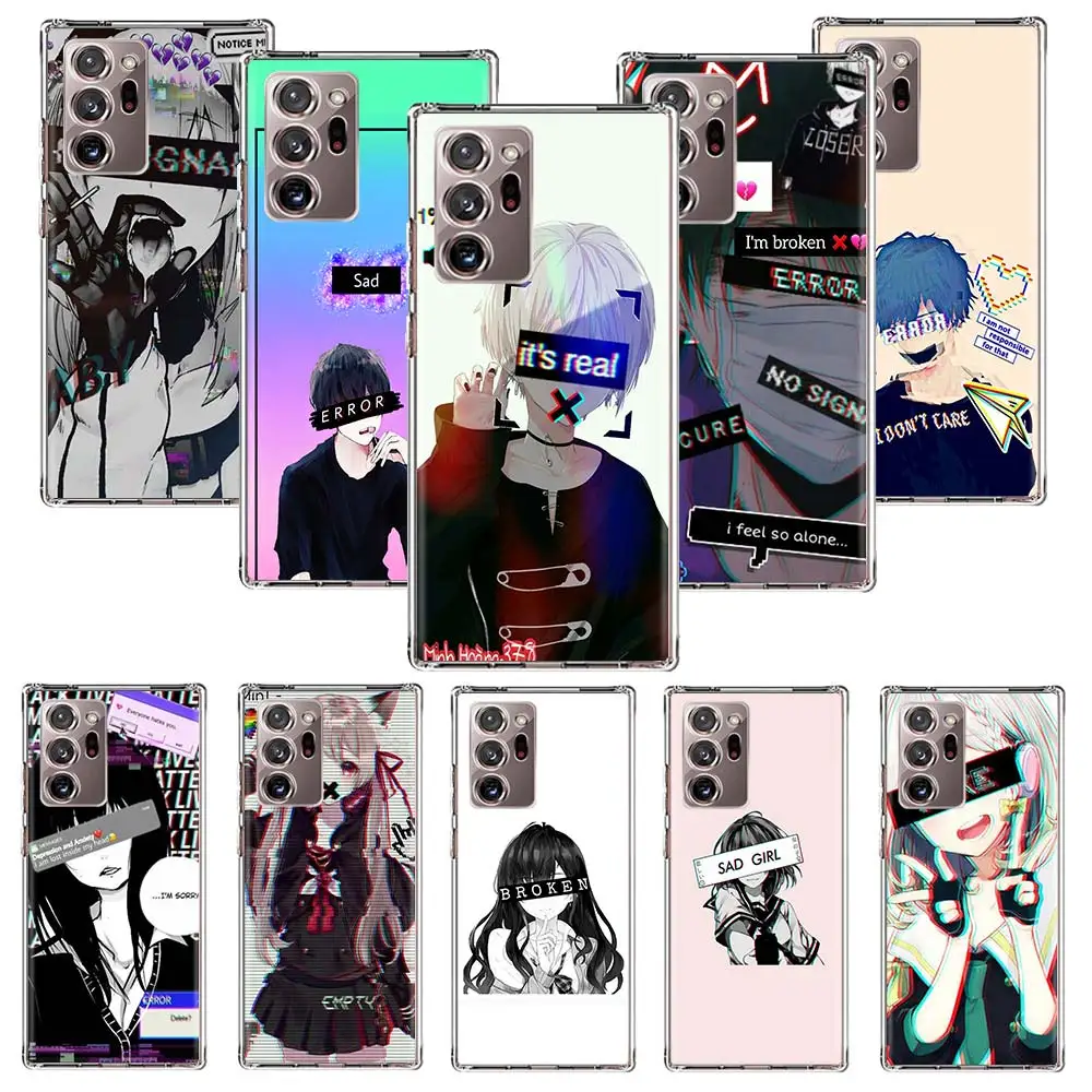 

Aesthetic Japanese Anime Phone Case For Samsung Galaxy Note 20 Ultra Note 10 Plus 8 9 F52 F62 M62 M21 M31S M30S M51 Cover Coque