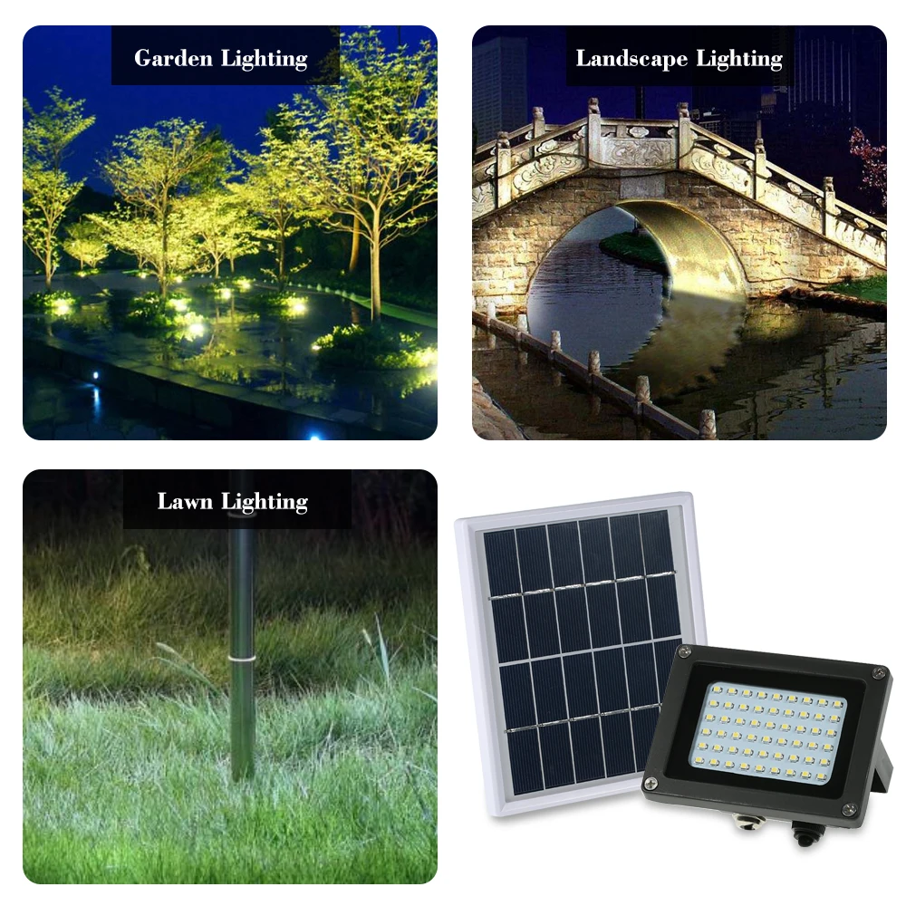 Solar Powered Floodlight 54 LEDs Solar Garden Lights IP65 Waterproof Outdoor Securitys Lights for Home, Garden, Lawn outdoor
Solar Powered Floodlight 54 LEDs Solar Garden Lights IP65 Waterproof Outdoor Securitys Lights for Home, Garden, Lawn outdoor