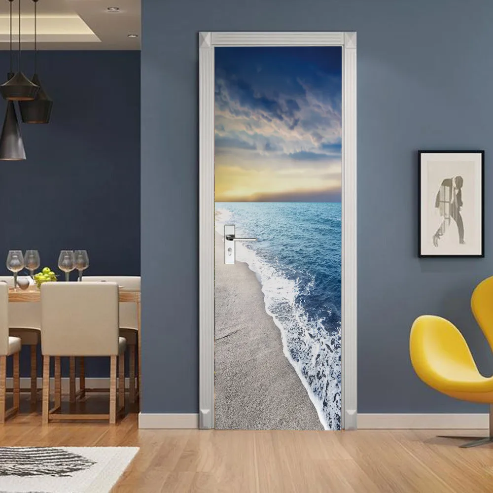 Sea View Door Stickers Home Decoration Beach Sea Water Sky Bedroom Door Decals Self-Adhesive Waterproof Two-Piece Set Wall Art
Sea View Door Stickers Home Decoration Beach Sea Water Sky Bedroom Door Decals Self-Adhesive Waterproof Two-Piece Set Wall Art