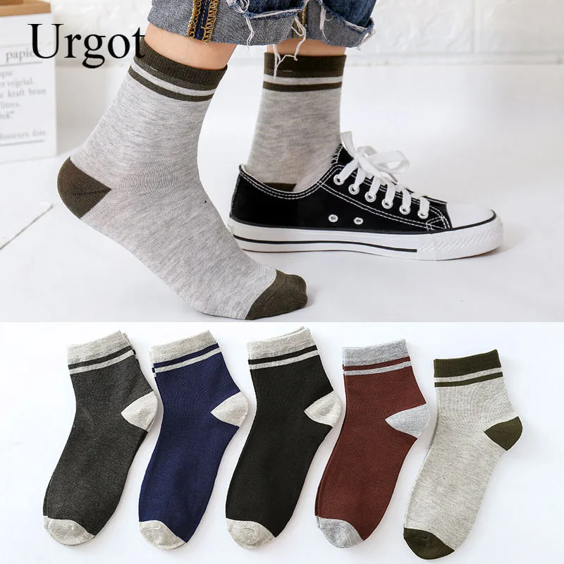 

Urgot/10 пар осенне-зимних мужских модных повседневных спортивных носков, весенне-летние мужские носки, длинные носки без пятки в деловом стиле...