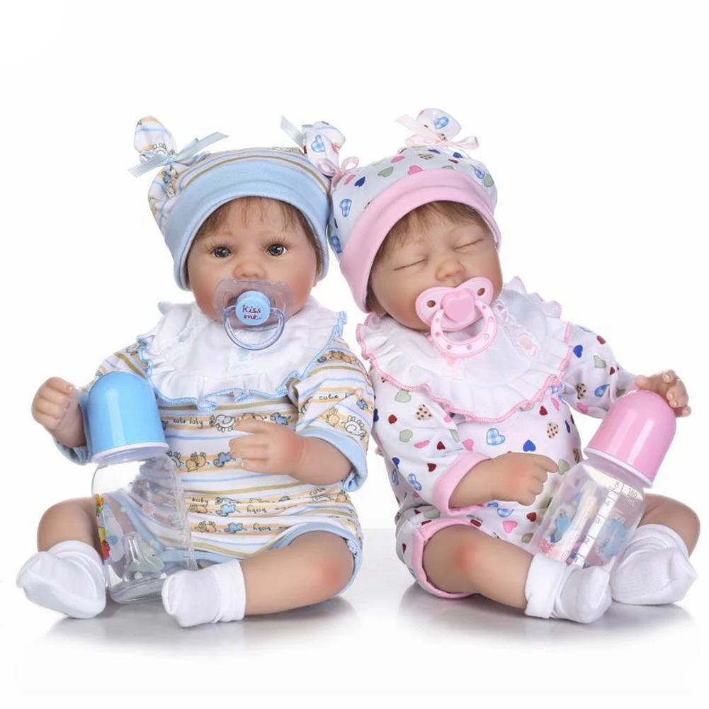 

Mini Lifelike Reborn Baby Doll Lovely Kids Toddler Sleep Playmate Cloth Doll with Hair Realistic Dressed Cute Toy Christmas Gift