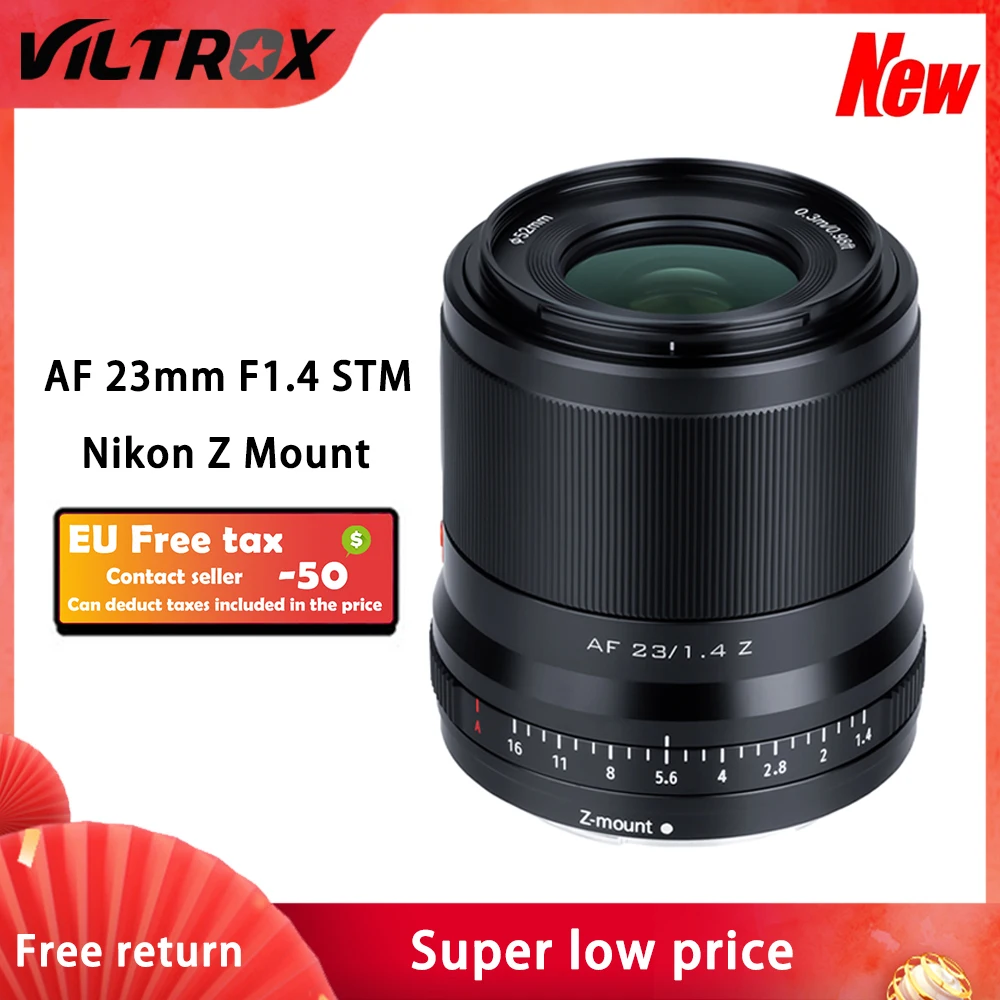 VILTROX 23mm F1.4 Z Auto Focus Large Aperture Portrait Lens APS-C Lens for Nikon Z Mount Camera Lens Zfc Z6 Z7 II Z50 Nikon Lens
VILTROX 23mm F1.4 Z Auto Focus Large Aperture Portrait Lens APS-C Lens for Nikon Z Mount Camera Lens Zfc Z6 Z7 II Z50 Nikon Lens